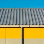 corrugated metal roof with guttering